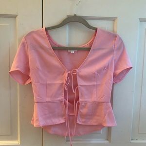 super down x revolve pink crop top